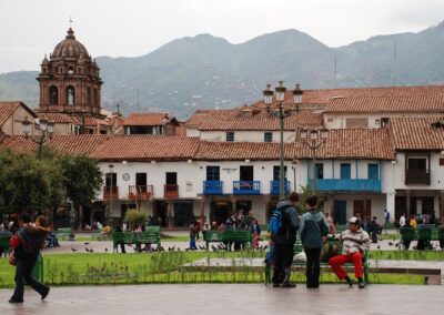 A town in the sacred valley in Peru