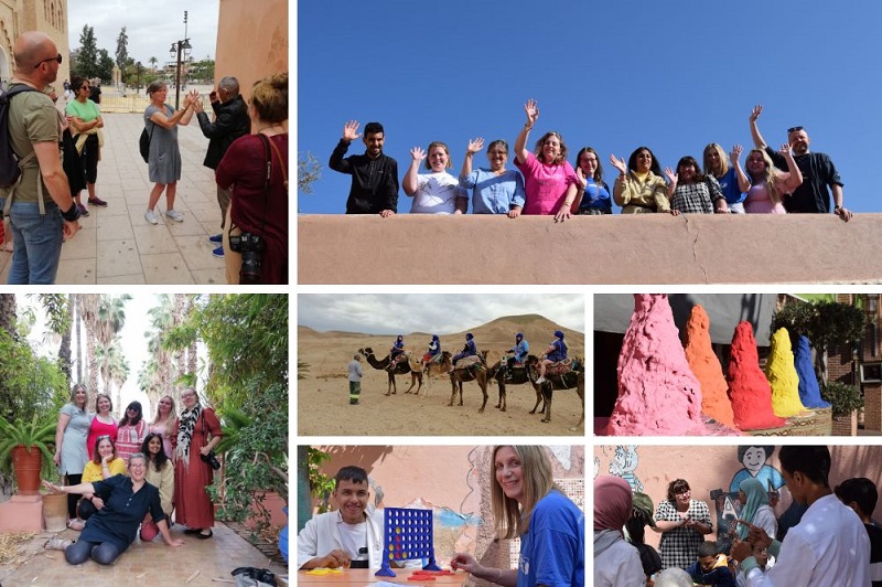 Photos of volunteers in Morocco with VoluntEars in April 2022