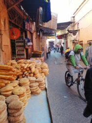 Bread for sale in the street in Morocco