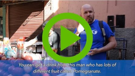 Pomegranate juice in Marrakesh