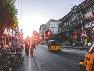 Street in south India, on a deaf volunteering trip with VoluntEars